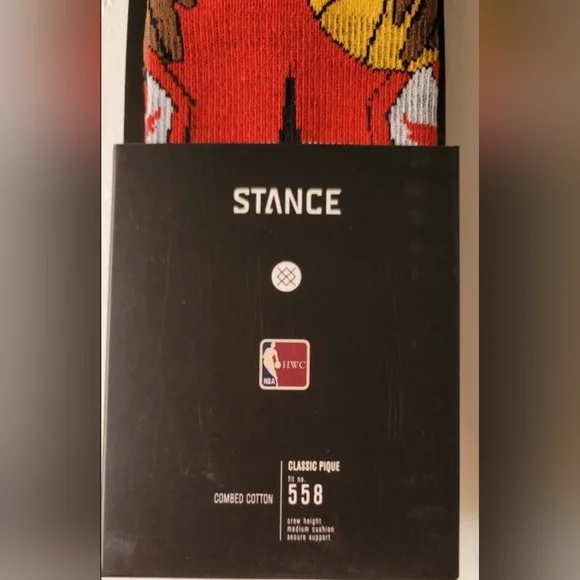 Stance HW Classics NBA Legend Dennis Rodman Combed Cotton Socks Fit 9-12 - Picture 4 of 6